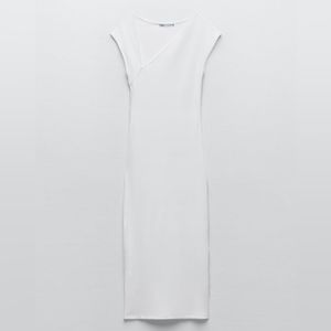 Zara Asymmetrical Ribbed Dress